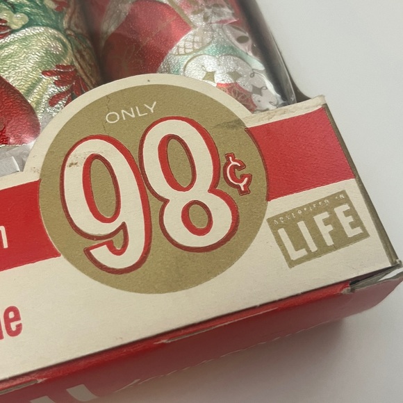 Vintage 1950’s “Rhapsody” Festive Foil Foursome Wrapping Paper and Tags Set🎅🏻 - Picture 8 of 13